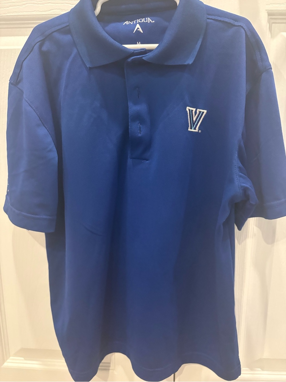 Antigua Villanova Polo Golf Blue Shirt -Youth Medium